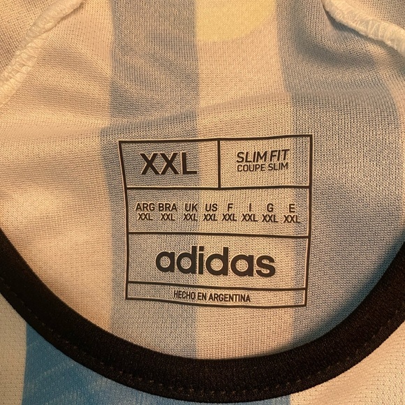 Messi 2022 Adidas Argentina Home Soccer Jersey  Men XXL - Picture 8 of 8